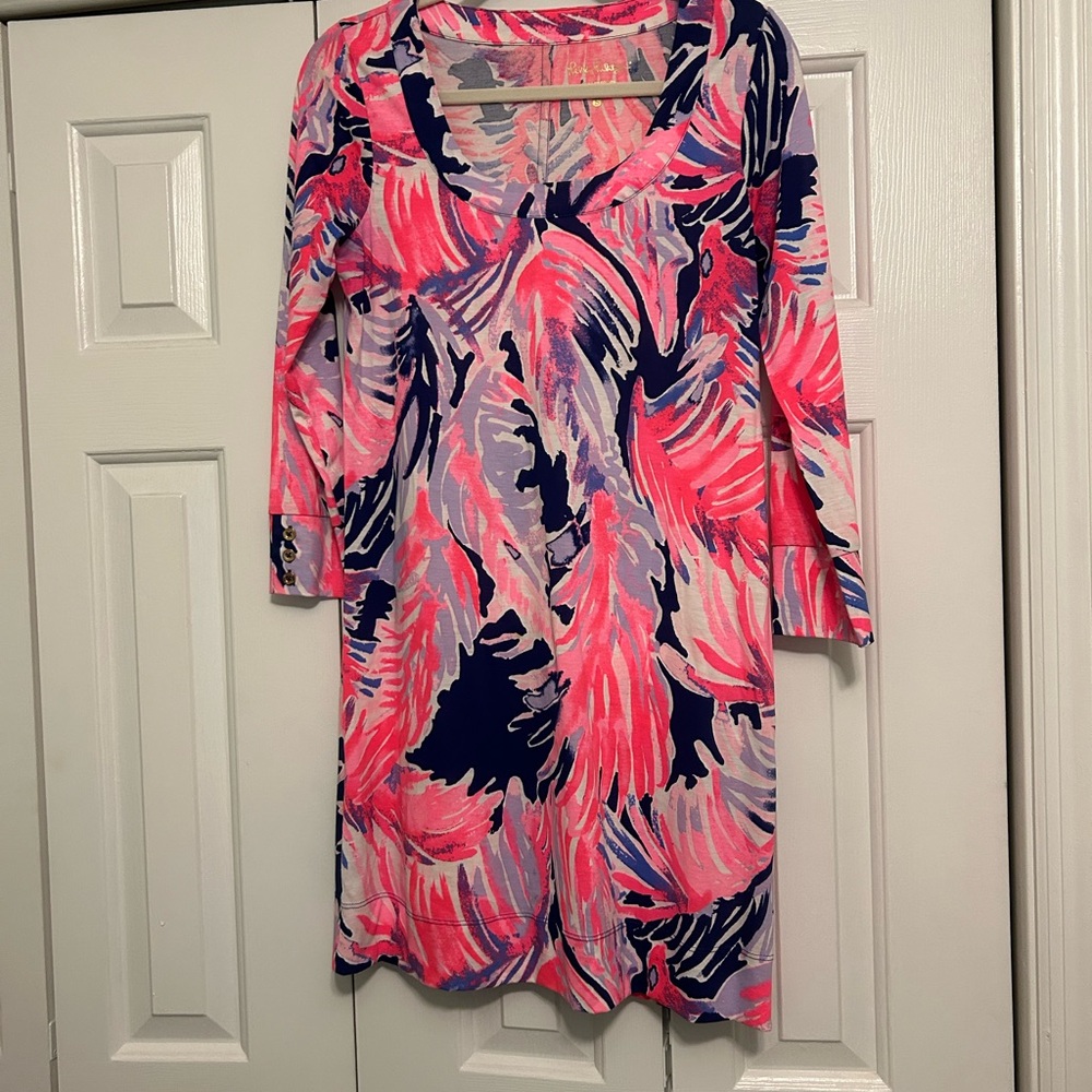 Lilly Pulitzer Pink and Puprle Patterned Dress